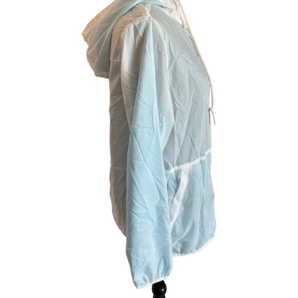 NWT Zine S White Hooded Mesh Windbreaker Jacket Athleisure Sports Tennis - Picture 5 of 15